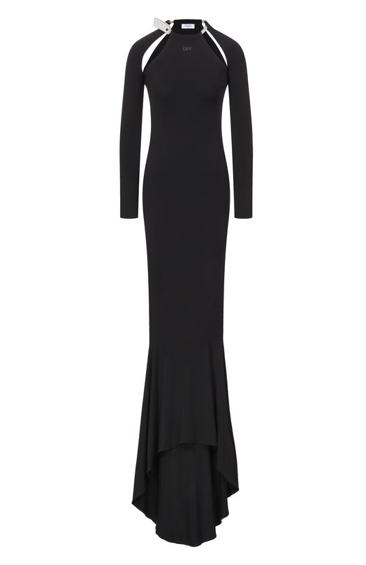 Платье из вискозы Off-White 0WDB55YF25JER001 Чёрный 0WDB55YF25JER001