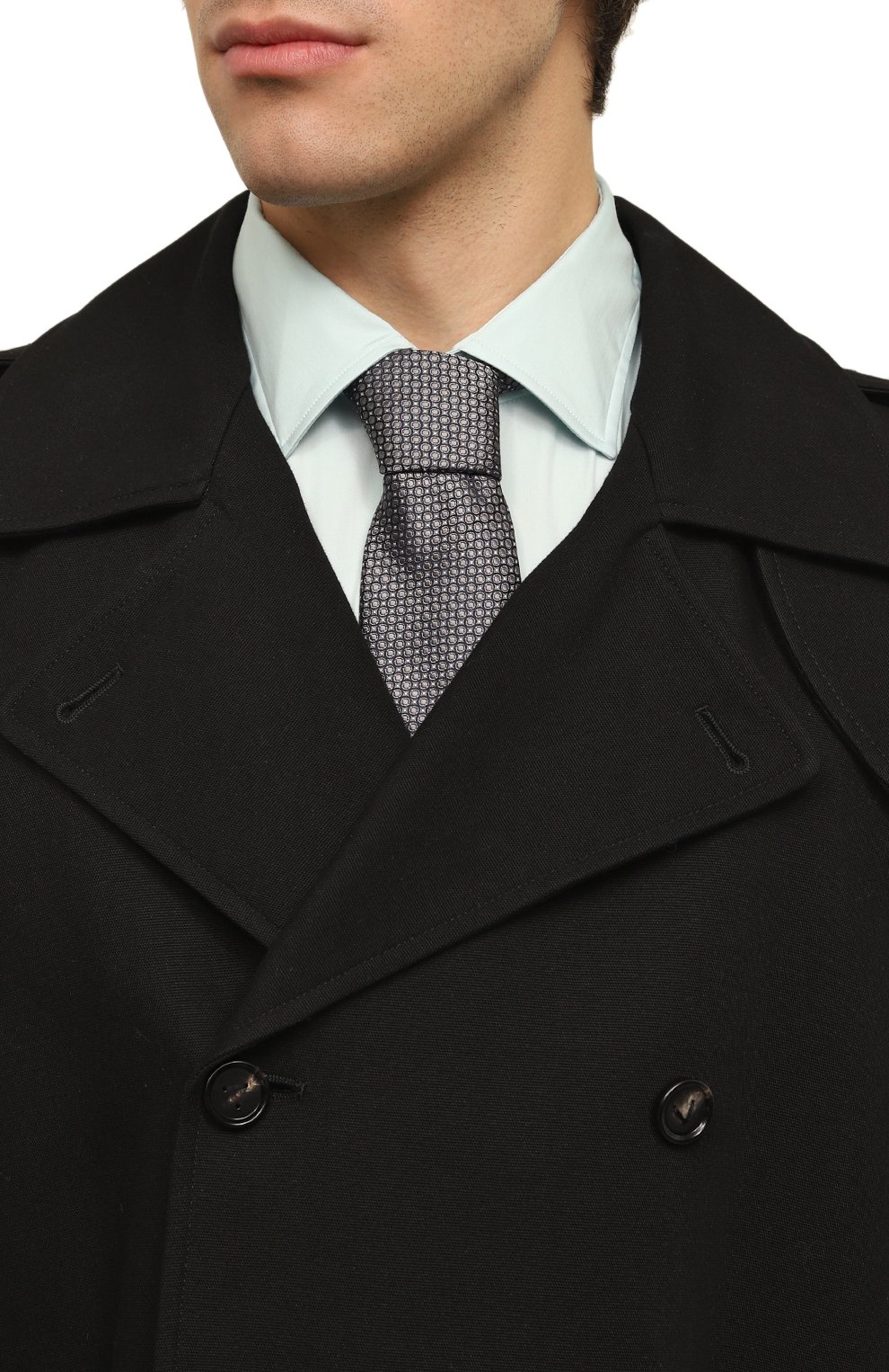 Шелковый галстук LANVIN серого цвета по цене 15000 руб., арт. 2109/TIE, фото 2 Шелковый галстук LANVIN, арт. 2109/TIE, фото 2
