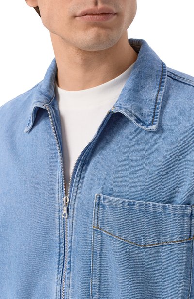 Джинсовая рубашка DRIES VAN NOTEN голубого цвета по цене 67550 руб., арт. 020775/3385, фото 5 Джинсовая рубашка DRIES VAN NOTEN, арт. 020775/3385, фото 5