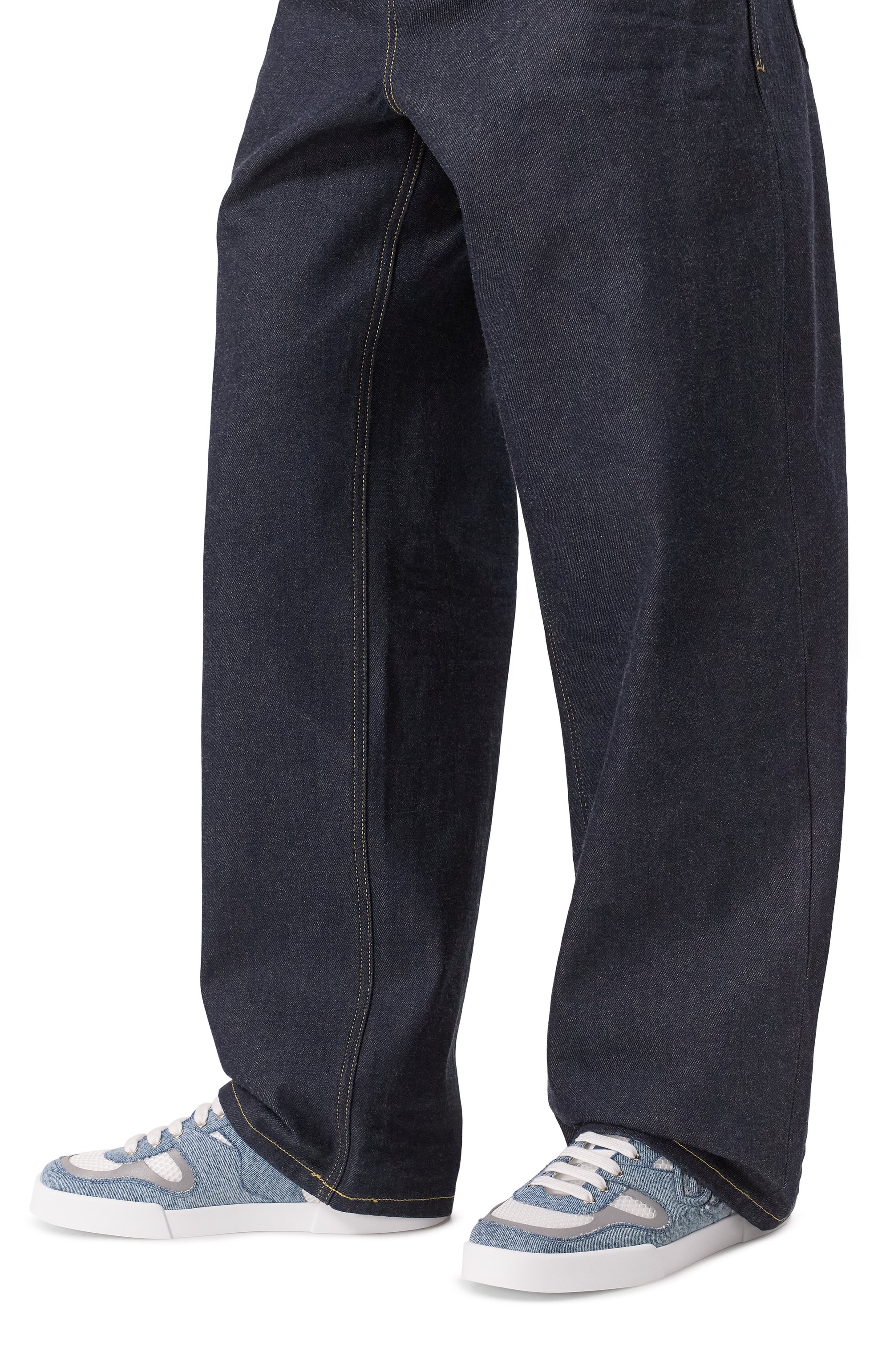 Текстильные кеды strobel portofino light DOLCE & GABBANA голубого цвета по цене 92400 руб., арт. CS2305/A6D74, фото 3 Текстильные кеды strobel portofino light DOLCE & GABBANA, арт. CS2305/A6D74, фото 3