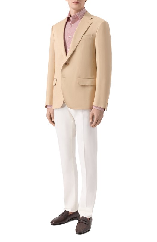 Льняной пиджак Loro Piana FA00560 Бежевый  FA00560 Фото 2
