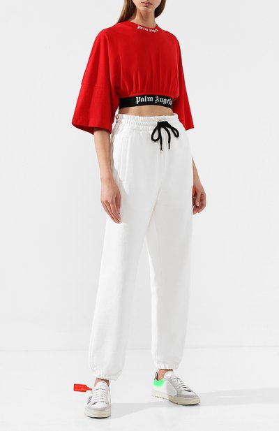 Хлопковый топ PALM ANGELS, арт. PWAA002E194130022001, фото 2