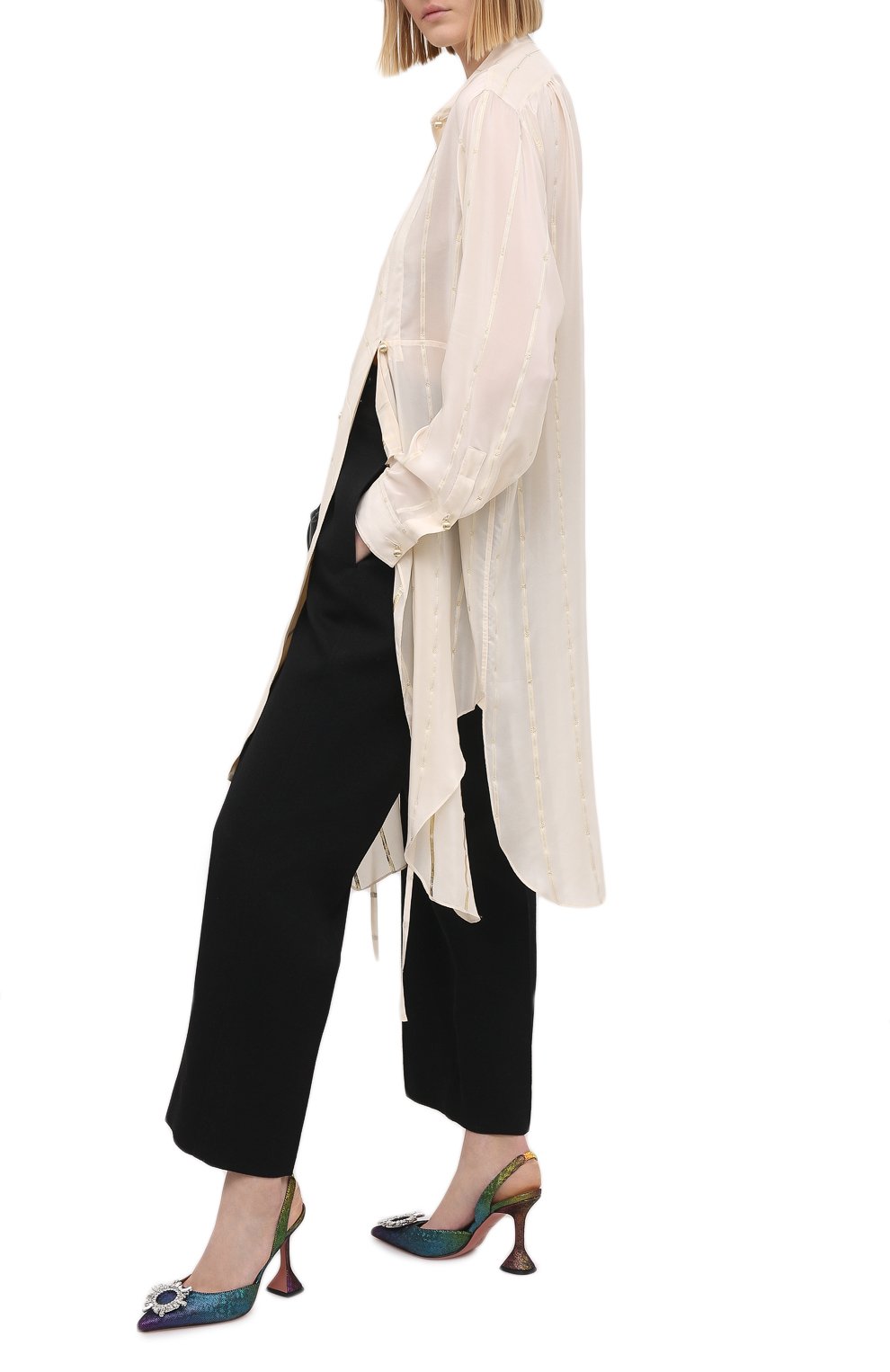 Текстильные туфли begum AMINA MUADDI, арт. BEGUMSLING/METAL/RAINB0W, фото 2