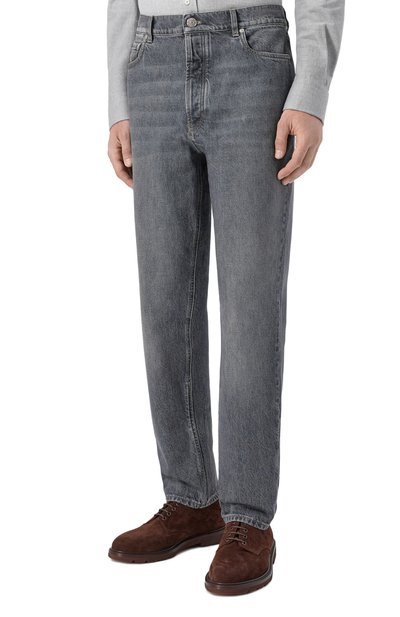 Джинсы iconic fit BRUNELLO CUCINELLI серого цвета по цене 112000 руб., арт. M229P02090, фото 3 Джинсы iconic fit BRUNELLO CUCINELLI, арт. M229P02090, фото 3