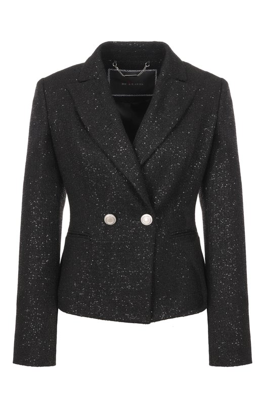 Жакет с отделкой пайетками Kiton D59509K0937G Чёрный D59509K0937G