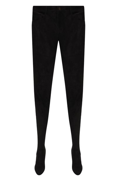 Женские замшевые брюки SAINT LAURENT, арт. 675724/0LI00