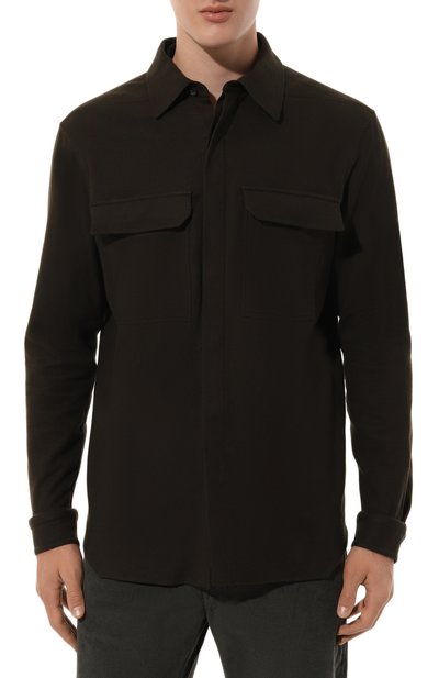 Хлопковая рубашка RICK OWENS, арт. RU02D6291/FL, фото 3