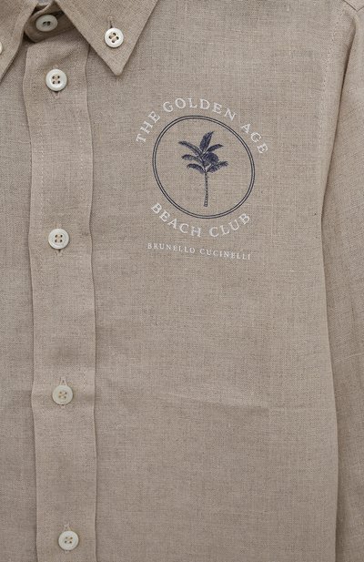 Льняная рубашка BRUNELLO CUCINELLI, арт. BM633C305A, фото 3