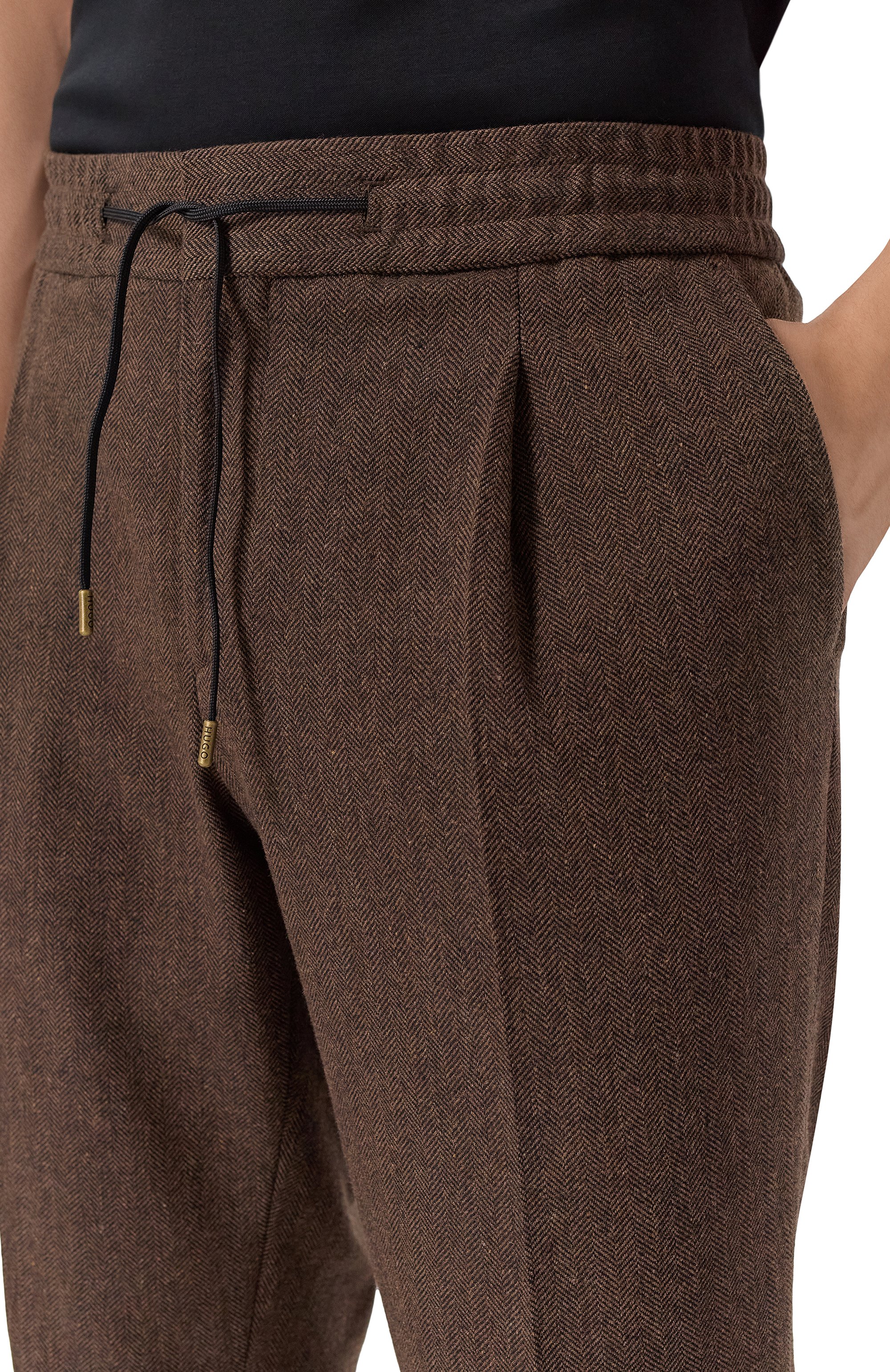 Брюки из шерсти и хлопка HUGO, арт. 50544695, фото 5