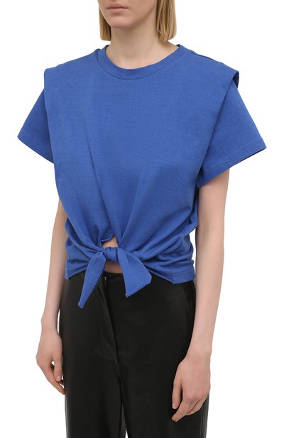 Хлопковая футболка ISABEL MARANT, арт. TS0780-21P027I/ZELIT0, фото 3