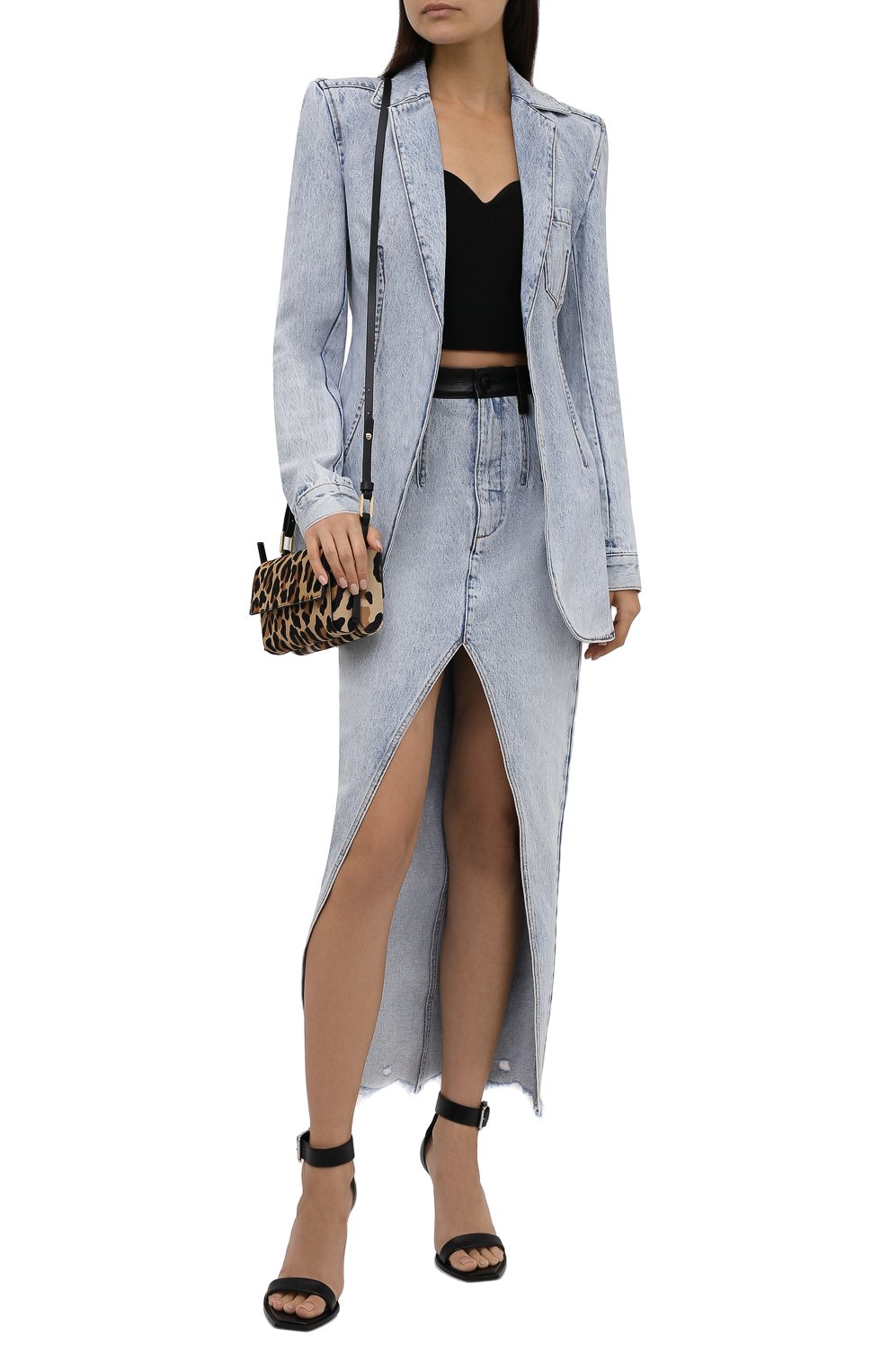 Джинсовая юбка ALEXANDER WANG светло-голубого цвета по цене 92250 руб., арт. 1WC3215193, фото 2 Джинсовая юбка ALEXANDER WANG, арт. 1WC3215193, фото 2