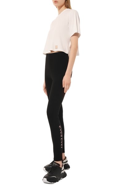 Хлопковые легинсы EVERREVER черного цвета по цене 5300 руб., арт. RE-LG-BLP-03, фото 2 Хлопковые легинсы EVERREVER, арт. RE-LG-BLP-03, фото 2