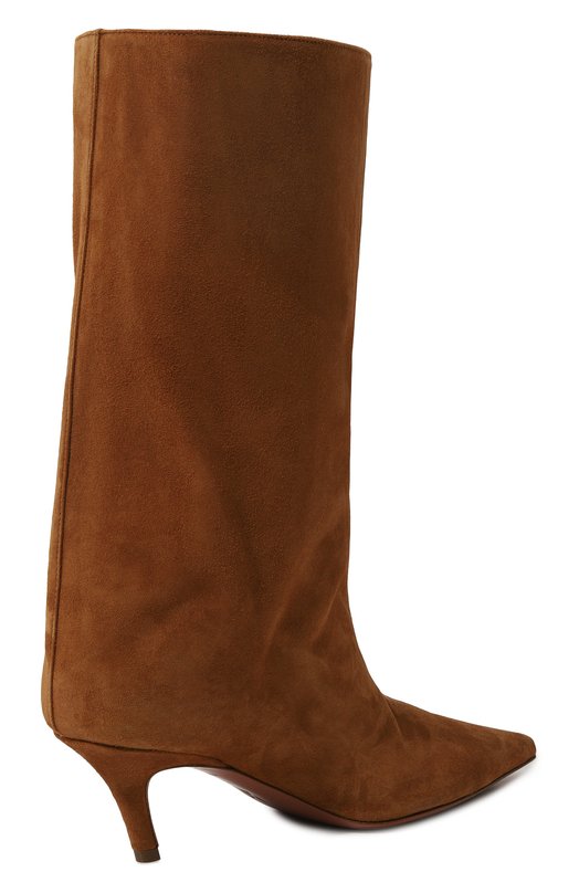 Кожаные сапоги Fiona 60 Amina Muaddi FI0NA B00T 60/SUEDE Коричневый  FI0NA B00T 60/SUEDE Фото 5