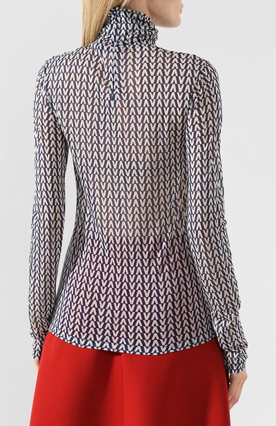 Водолазка из вискозы VALENTINO синего цвета по цене 59700 руб., арт. RB3MG00UGGP, фото 4 Водолазка из вискозы VALENTINO, арт. RB3MG00UGGP, фото 4