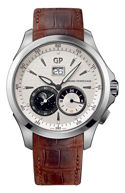 Мужские часы moon phases dual time &amp; gmt GIRARD-PERREGAUX, арт. 49655-11-132-BB6A