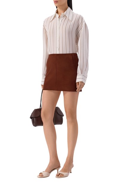 Замшевая юбка BATS коричневого цвета по цене 47500 руб., арт. BS_M_105, фото 2 Замшевая юбка BATS, арт. BS_M_105, фото 2