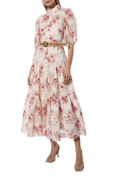 Платье из хлопка и шелка ZIMMERMANN, арт. 2379DR0S/PIR0, фото 2