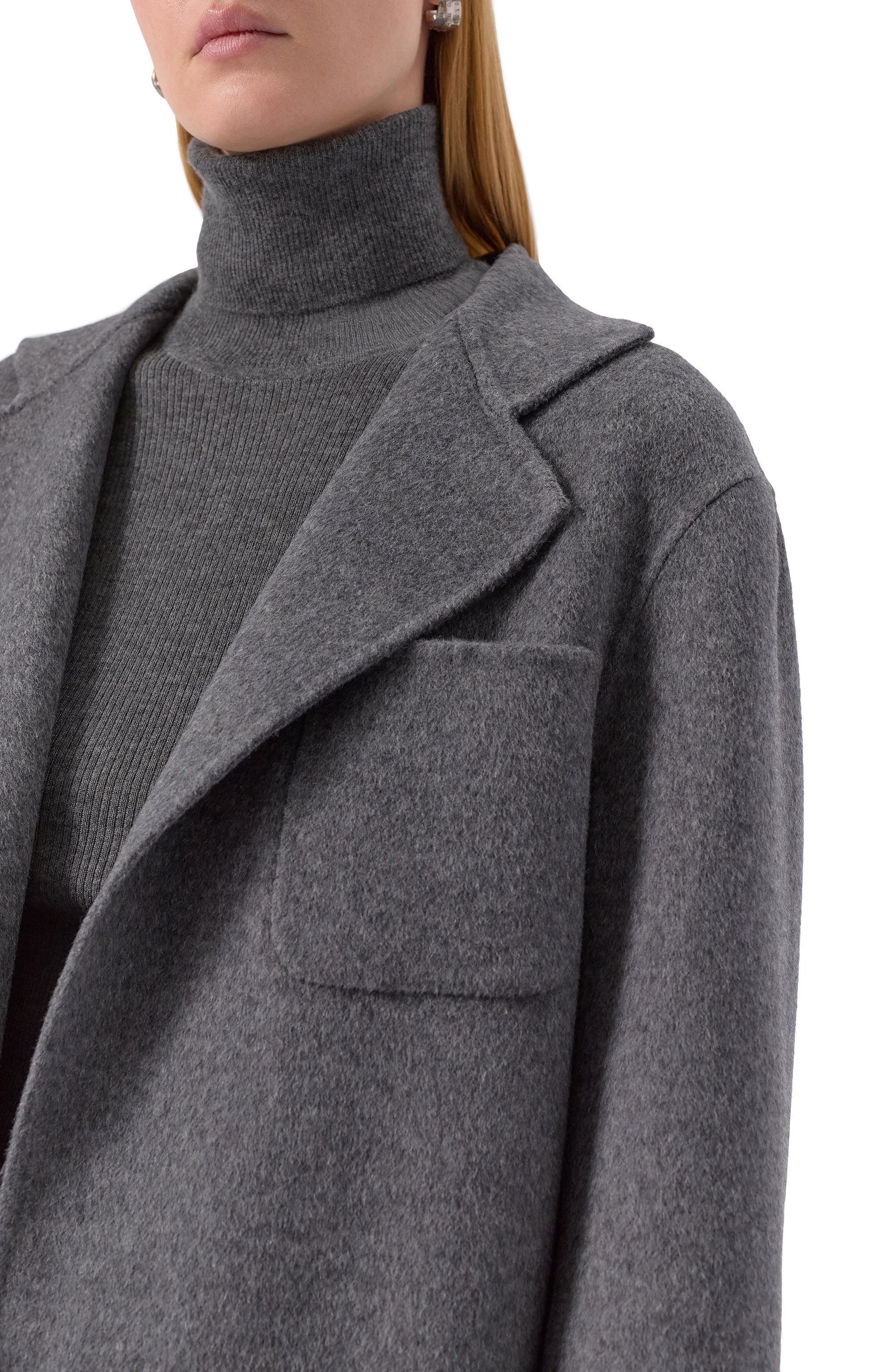 Шерстяное полупальто TOTEME, арт. 242-WR01613-FB0006, фото 5