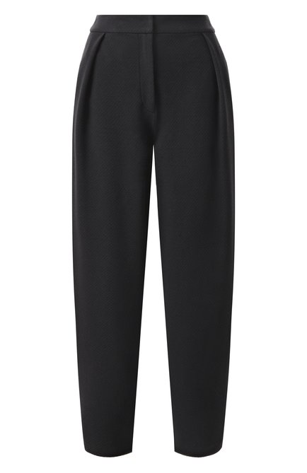 Женские брюки EMPORIO ARMANI черного цвета, арт. EW000681/AF12421 | Фото 1 (Драгоценные камни: Проставлено; Длина (брюки, джинсы): Стандартные; Материал сплава: Проставлено)