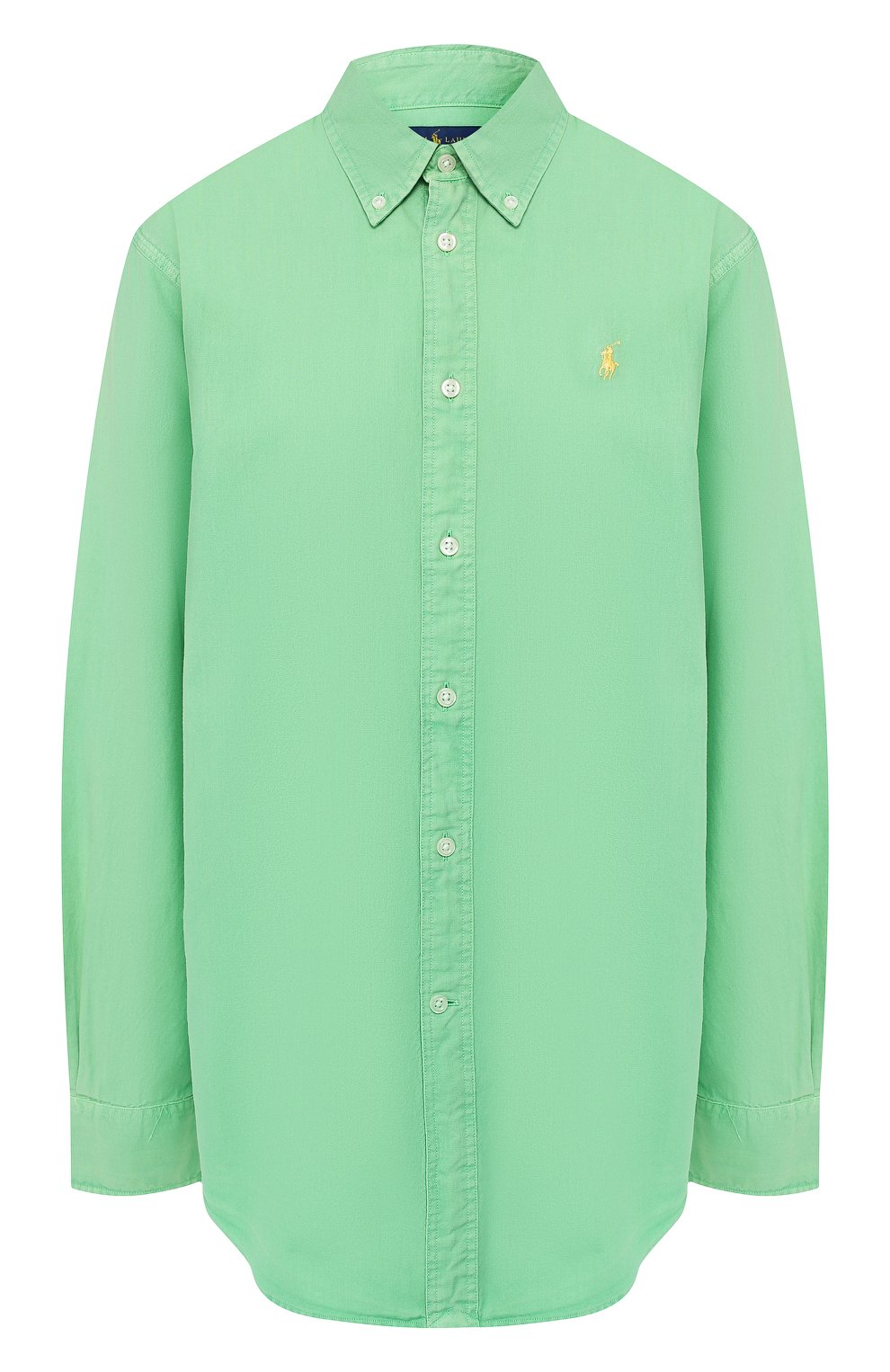 Хлопковая рубашка POLO RALPH LAUREN зеленого цвета по цене 10600 руб., арт. 211744729, фото 1 Хлопковая рубашка POLO RALPH LAUREN, арт. 211744729, фото 1