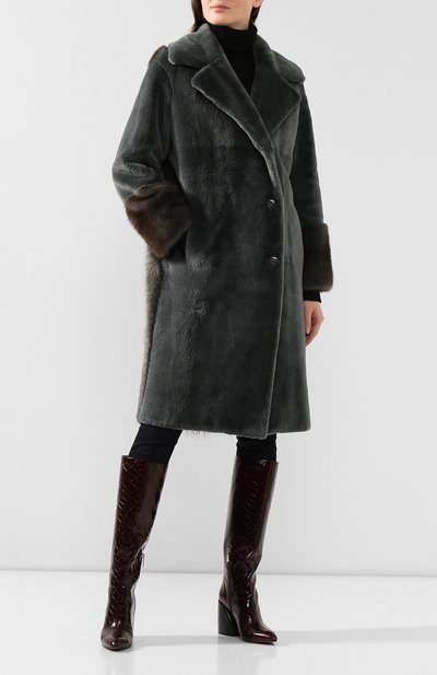 Шуба из меха бобра COLOR TEMPERATURE, арт. FW18CT47, фото 2