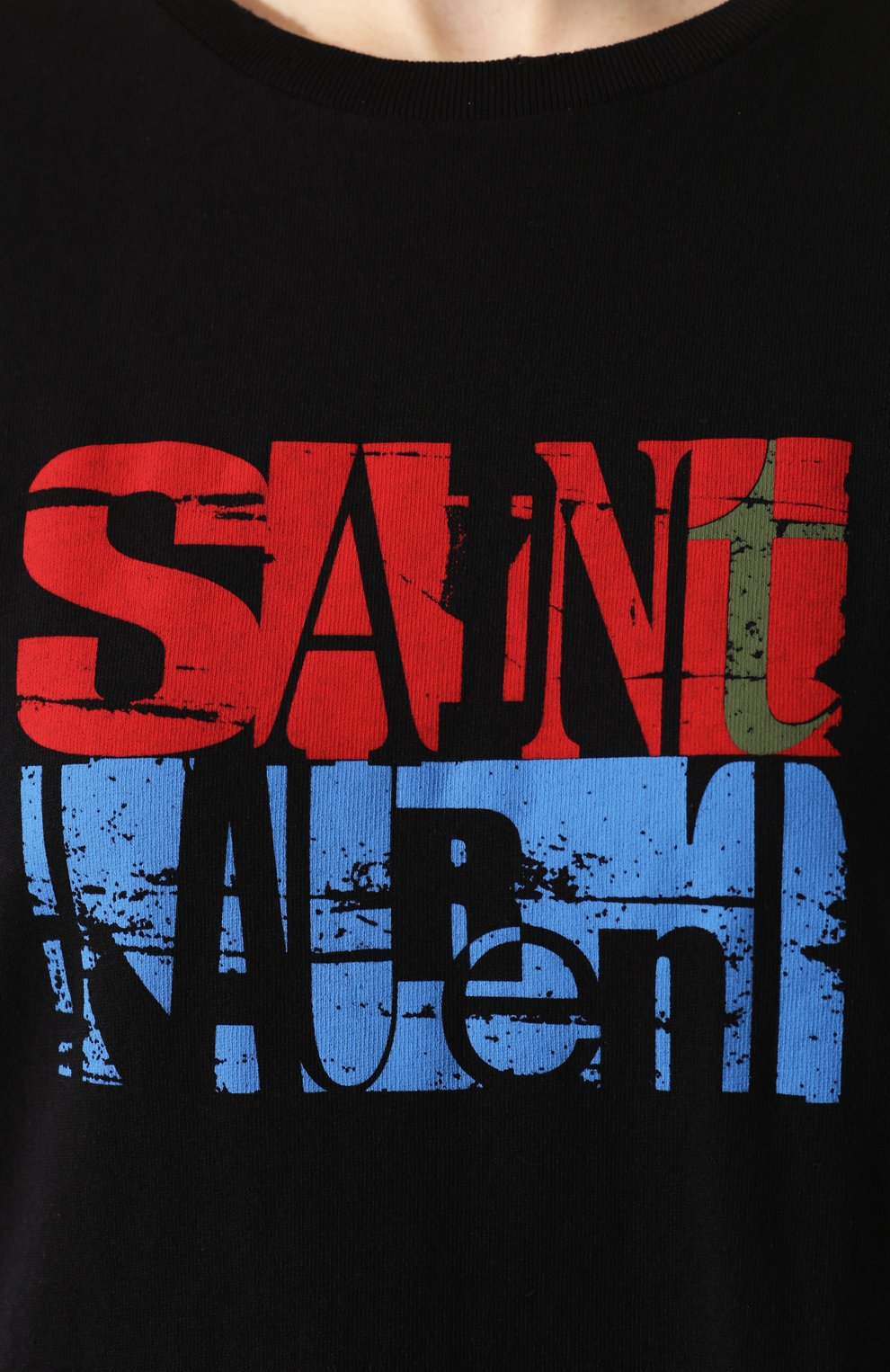 Хлопковая футболка SAINT LAURENT, арт. 614279/YBRW2, фото 5