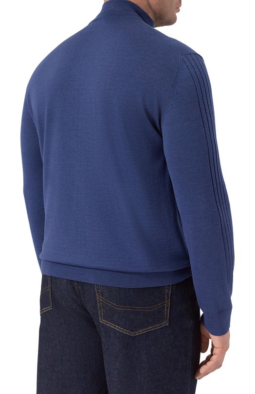 Водолазка из шерсти и шелка Zilli KMN001M0230VZRD00_002 Синий  KMN001M0230VZRD00_002 Фото 4