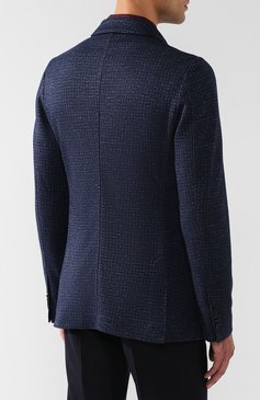 Однобортный пиджак из смеси кашемира и льна с шелком LORO PIANA, арт. FAI2571, фото 4
