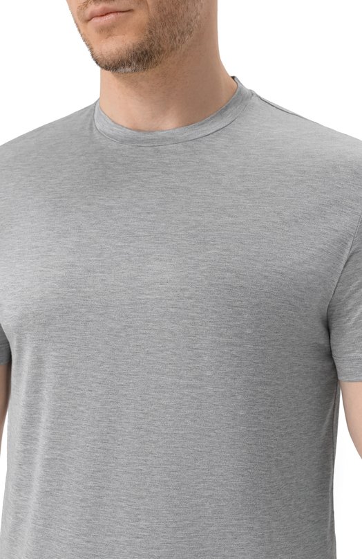 Футболка из шелка и хлопка Giorgio Armani 3KSM77/SJZHZ Серый  3KSM77/SJZHZ Фото 5