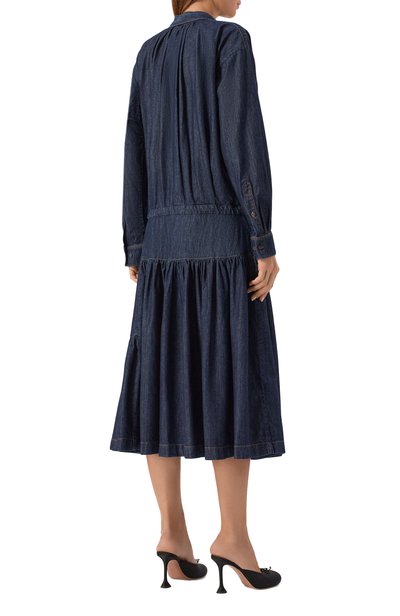 Джинсовое платье DRIES VAN NOTEN синего цвета по цене 114500 руб., арт. 131009/4402, фото 3 Джинсовое платье DRIES VAN NOTEN, арт. 131009/4402, фото 3