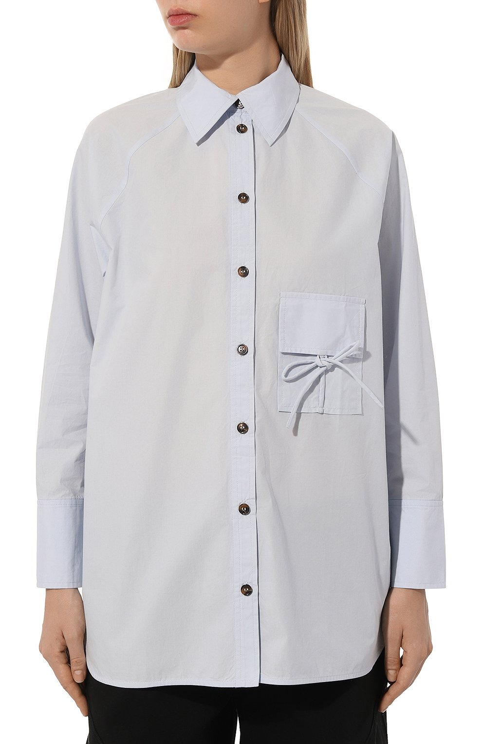 Хлопковая рубашка GANNI, арт. F9071, фото 3