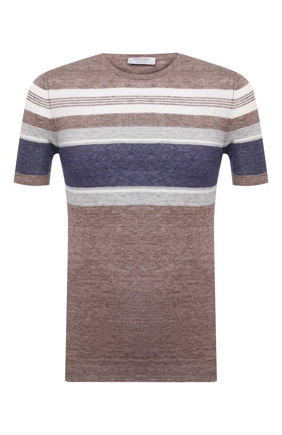 Льняной джемпер GRAN SASSO коричневого цвета по цене 18950 руб., арт. 57177/24811, фото 1 Льняной джемпер GRAN SASSO, арт. 57177/24811, фото 1