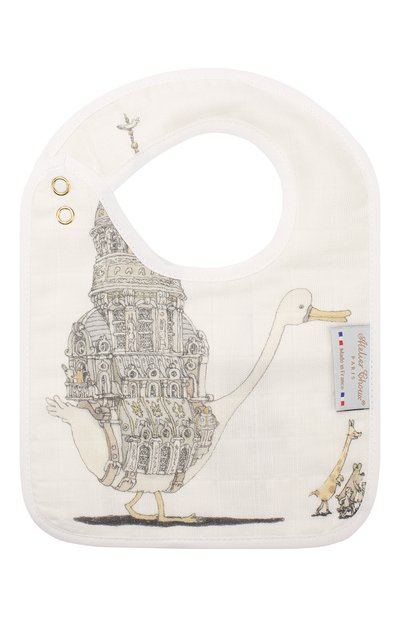 Хлопковый нагрудник ATELIER CHOUX, арт. SMALL BIB-ATELIER CH0UX-G0LD SNAPS, фото 2