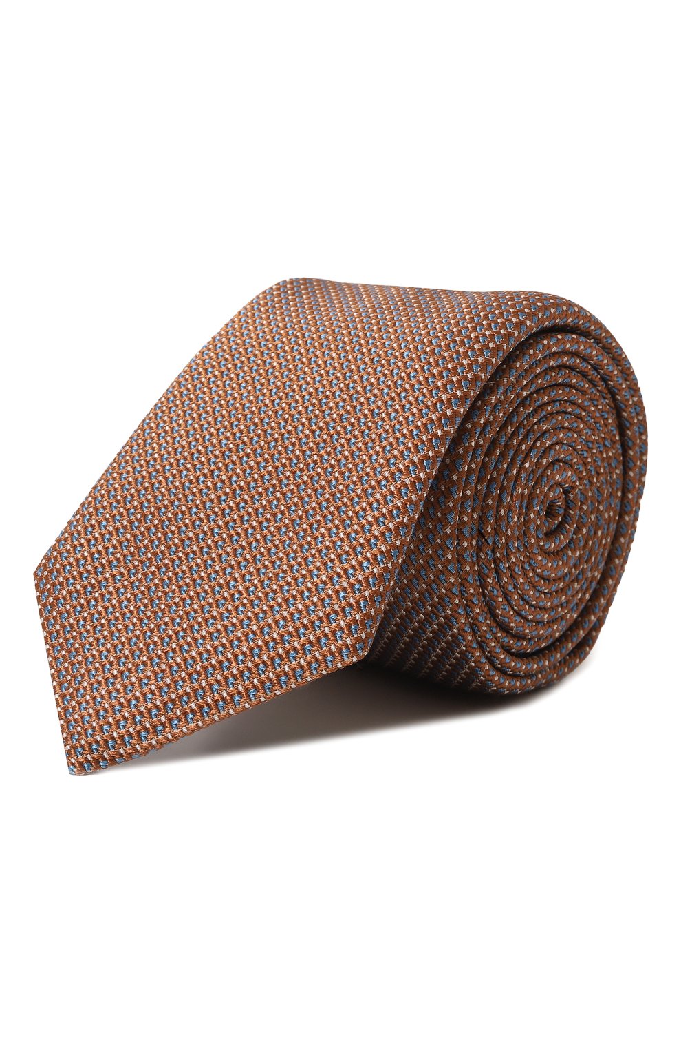 Галстук из шелка и хлопка ALTEA коричневого цвета по цене 11950 руб., арт. 2311351, фото 1 Галстук из шелка и хлопка ALTEA, арт. 2311351, фото 1