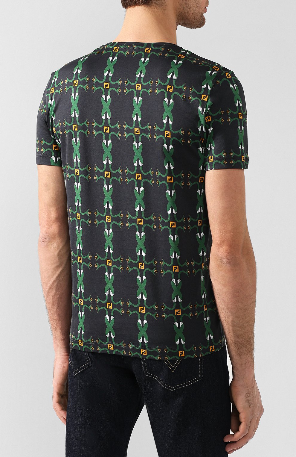 Хлопковая футболка FENDI, арт. FAF532 A793, фото 4