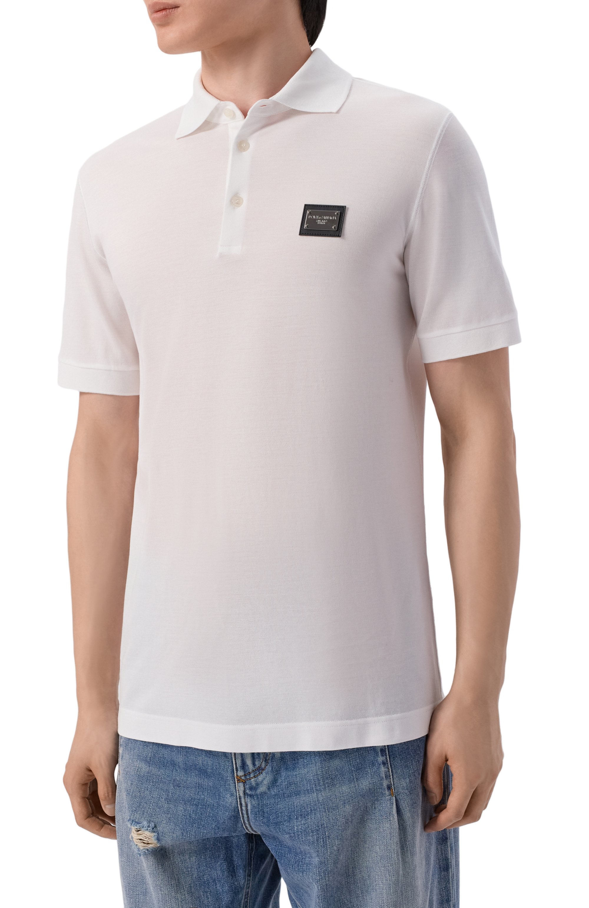 Хлопковое поло DOLCE & GABBANA, арт. G8PL4T/G7P1D, фото 3