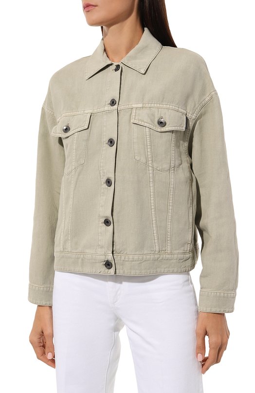Джинсовая куртка Brunello Cucinelli ML9962994 Зелёный  ML9962994 Фото 3