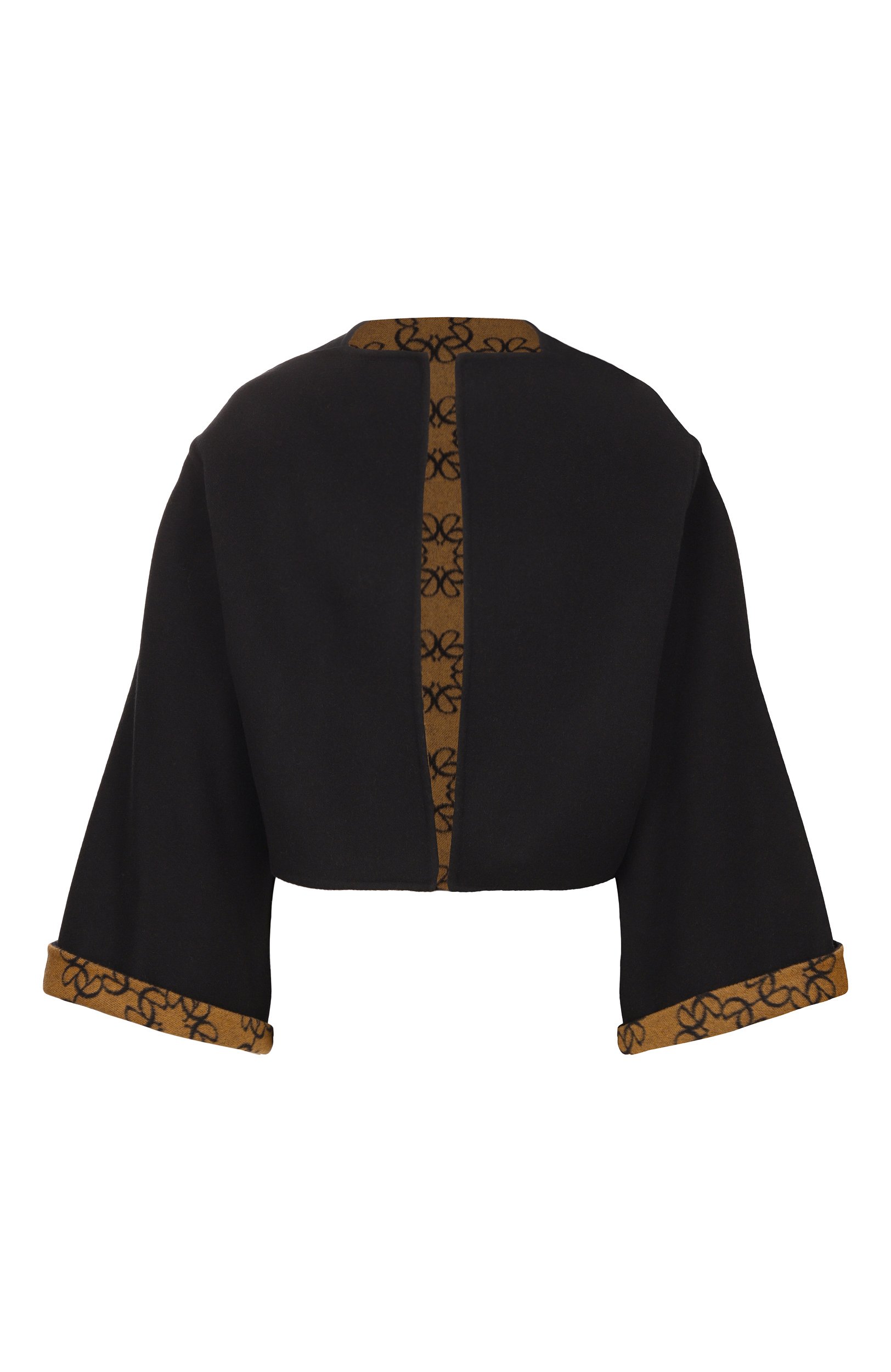 Двусторонняя шерстяная накидка ELIE SAAB разноцветного цвета по цене 457000 руб., арт. J0262NP26/W0014, фото 1 Двусторонняя шерстяная накидка ELIE SAAB, арт. J0262NP26/W0014, фото 1