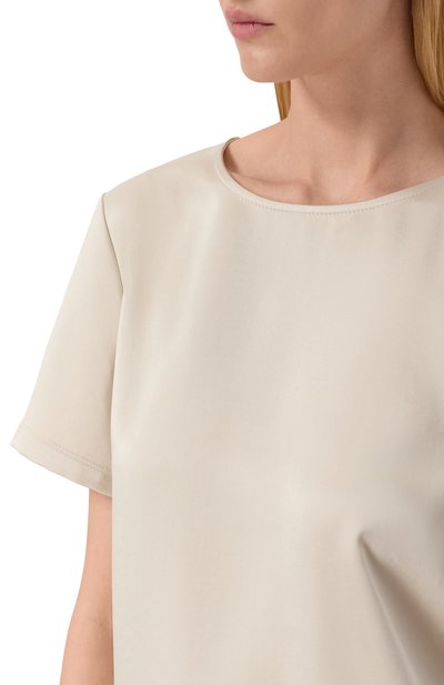Атласный топ WEEKEND MAX MARA кремового цвета по цене 13750 руб., арт. GILBERT, фото 5 Атласный топ WEEKEND MAX MARA, арт. GILBERT, фото 5