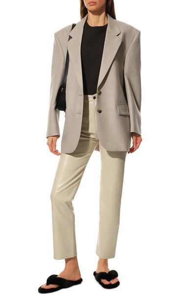 Шлепанцы из меха норки SAINT LAURENT, арт. 687618/E0E00, фото 2