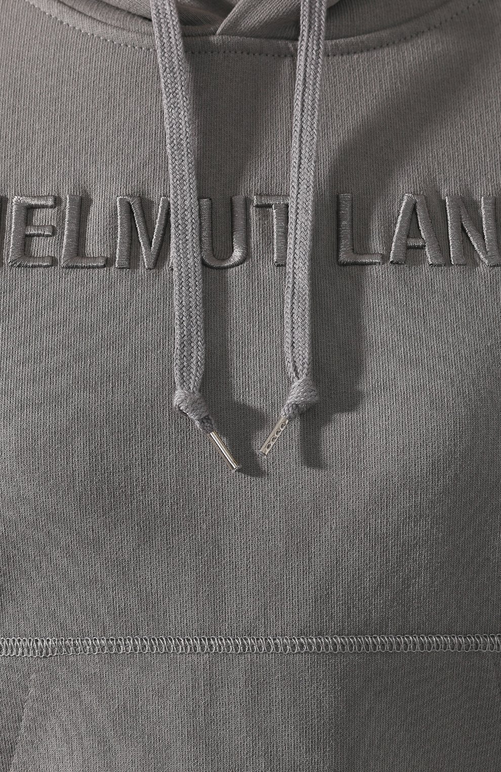 Хлопковое худи HELMUT LANG серого цвета по цене 37750 руб., арт. J07DW503, фото 5 Хлопковое худи HELMUT LANG, арт. J07DW503, фото 5