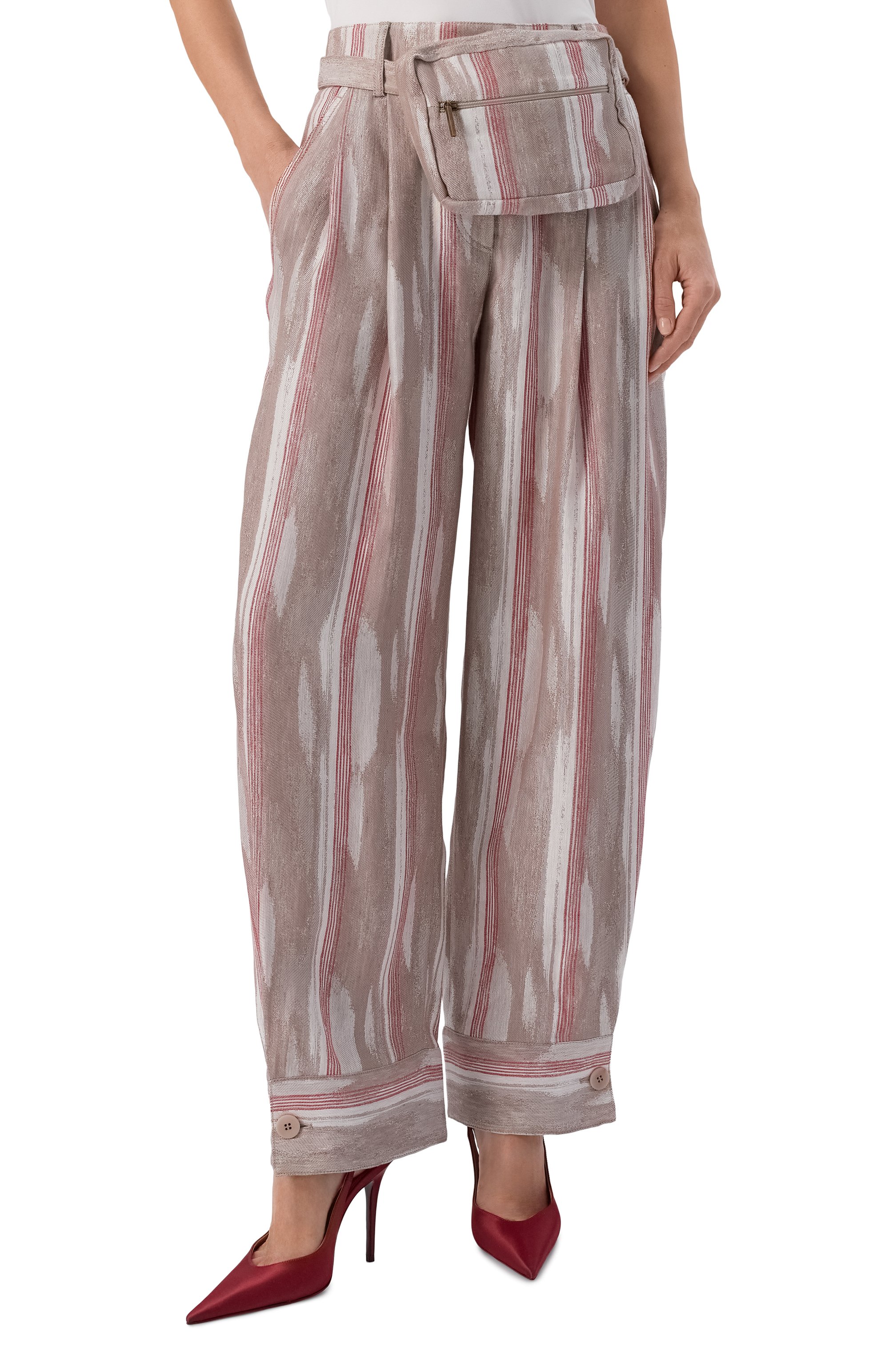 Брюки изо льна и вискозы GIORGIO ARMANI, арт. GW002497/TE20118, фото 3