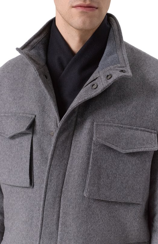 Шарф из шерсти викуньи MVST S4/36X160/6380-CRA Синий  S4/36X160/6380-CRA Фото 2