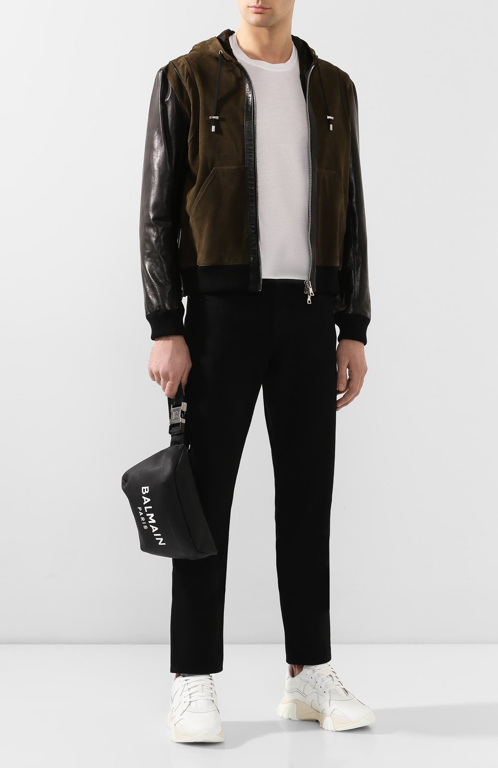 Кожаная поясная сумка BALMAIN, арт. TM1S086/LVCH, фото 2