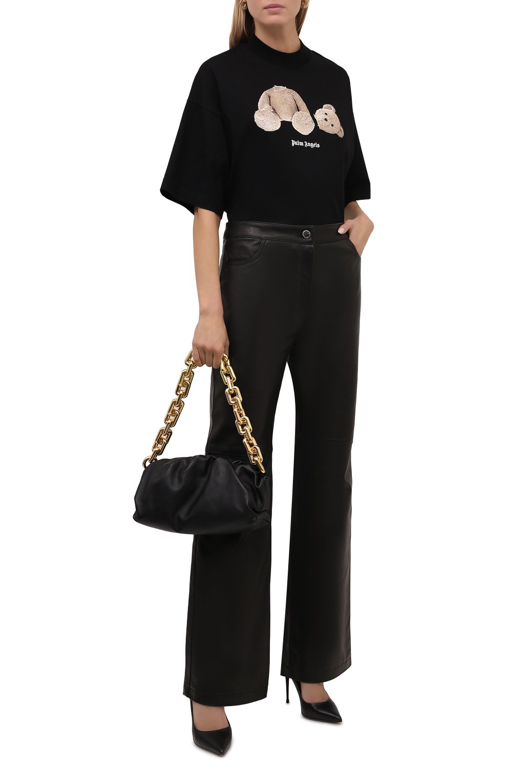 Хлопковая футболка PALM ANGELS, арт. PWAA017F21JER0031060, фото 2