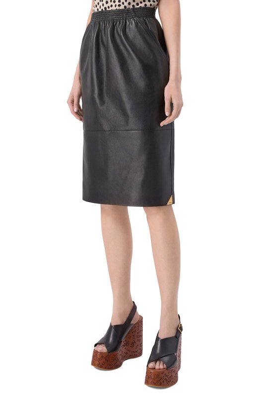 Кожаная юбка Chloé CH26SCJ26203 Чёрный  CH26SCJ26203 Фото 3