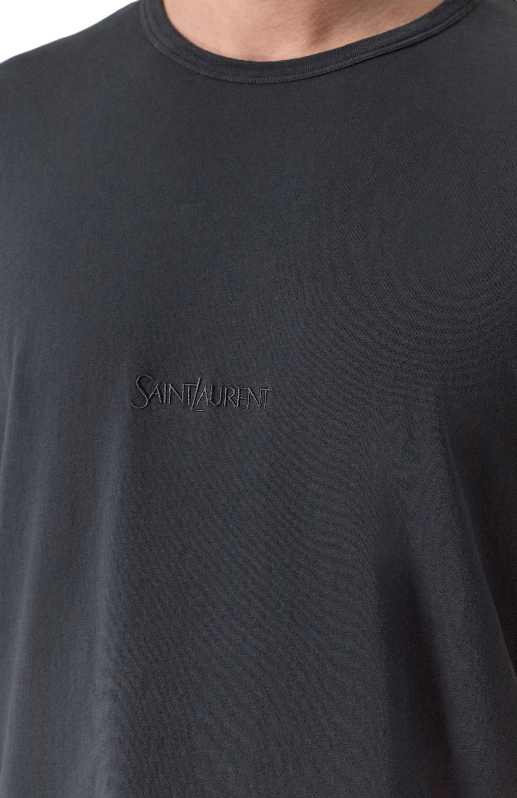 Хлопковая футболка SAINT LAURENT, арт. 818535/YBHD2, фото 5