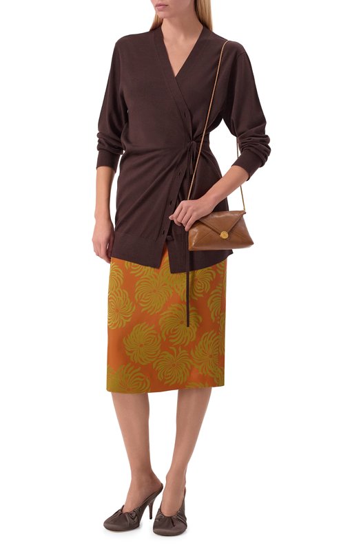 Шерстяной кардиган Dries Van Noten 252-011204-2700 Коричневый  252-011204-2700 Фото 2
