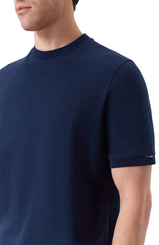 Хлопковая футболка Canali T0930/MJ02435 Синий  T0930/MJ02435 Фото 5