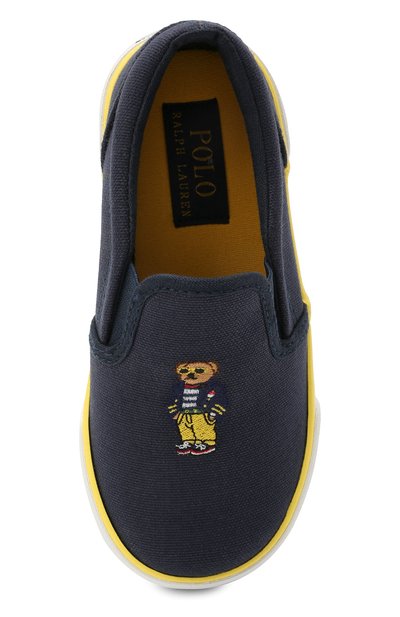 Текстильные слипоны POLO RALPH LAUREN синего цвета по цене 6995 руб., арт. 12-RF103067/T0DDLER, фото 4 Текстильные слипоны POLO RALPH LAUREN, арт. 12-RF103067/T0DDLER, фото 4
